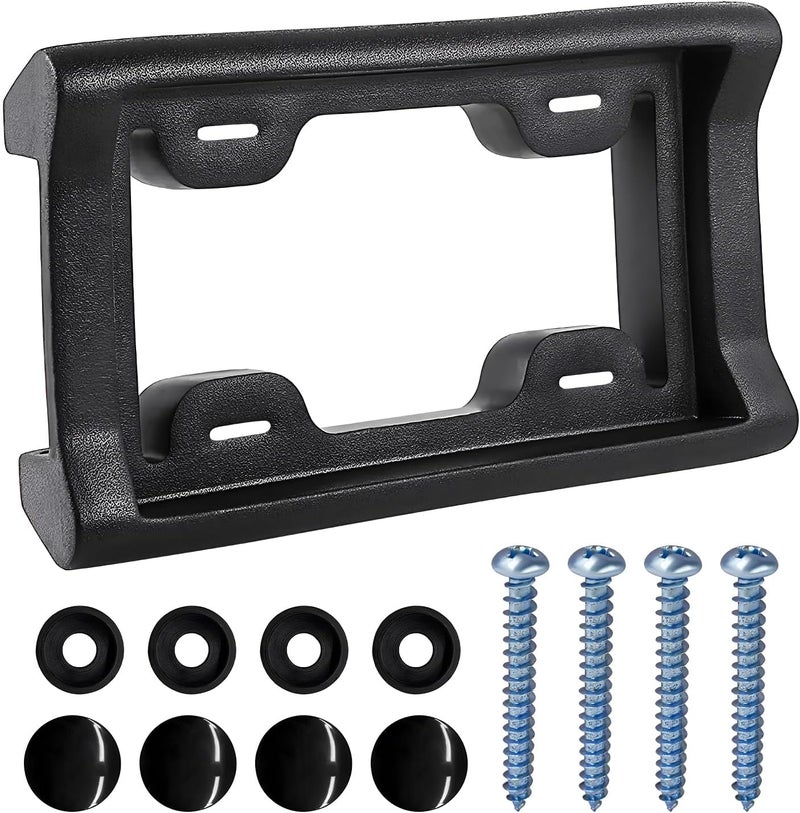SHMZK License Plate Bumper Guard, 2.3" Thick EVA License Plate Mount Car Tag Frame Protector with Screws, Heavy Duty Front Bumper Protection License Plate Holder for Car SUV Truck - Image 1